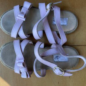 Janie & Jack Pink Leather Sandals Toddler Girl Size 10/11